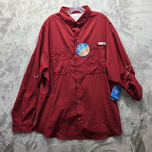 Columbia PFG Tamiami II Shirt Mens 2XL Long Sleeve Omni-Shade Omni-Wick FM7253 - Picture 1 of 15